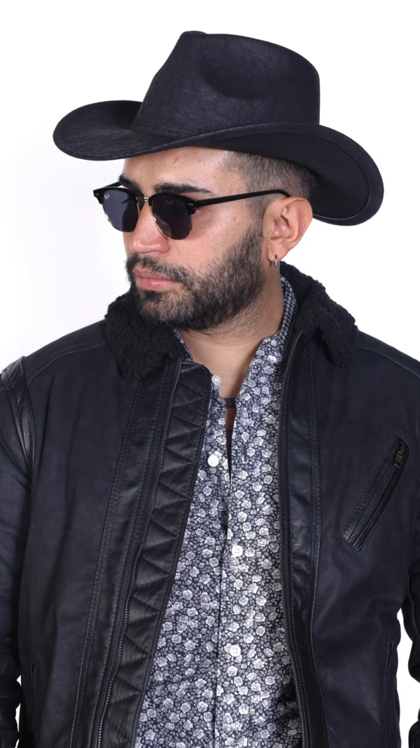 chamarra aborregada de piel vladimir para hombre