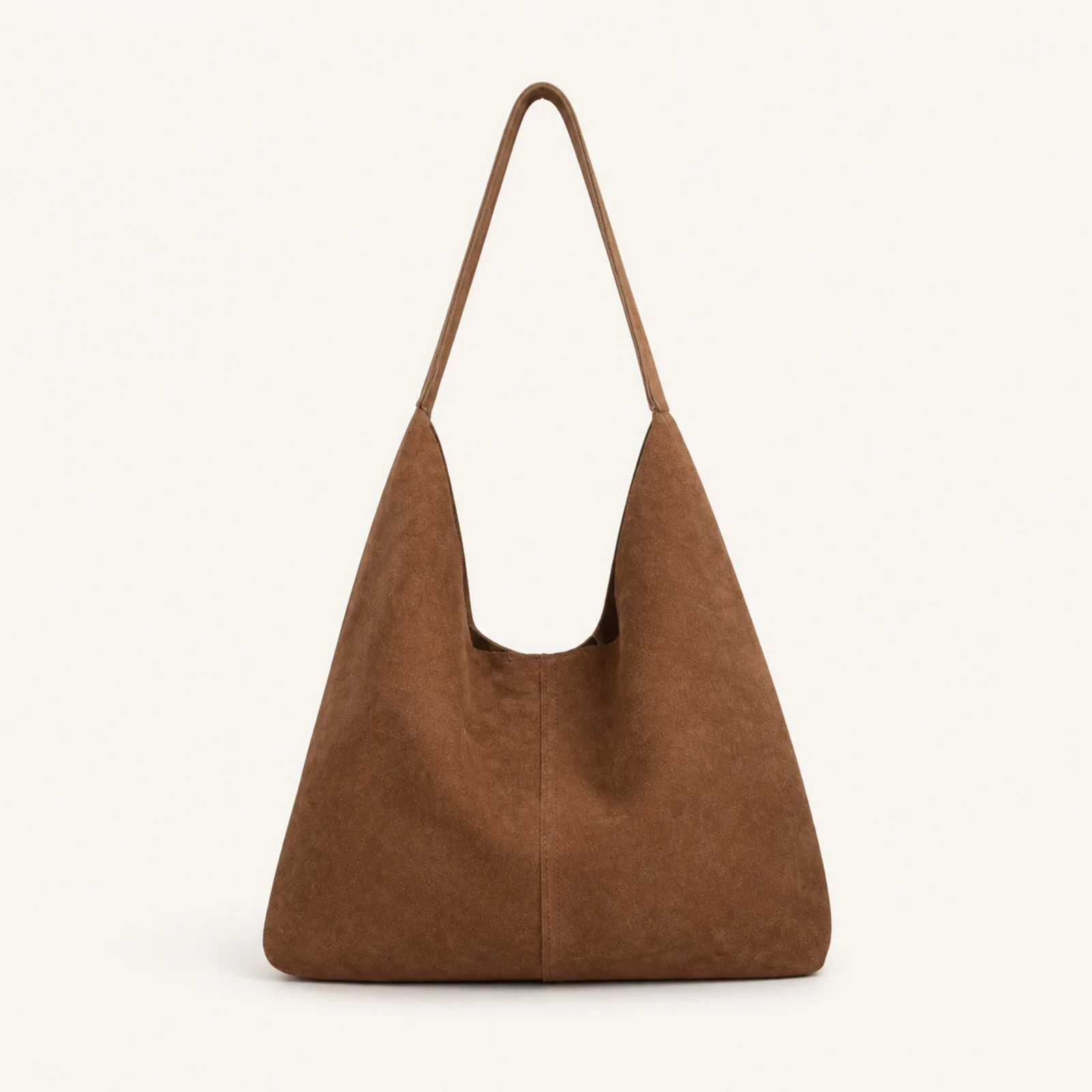 Bolsa Hobo Summer de piel de gamuza color café